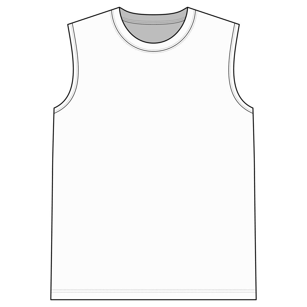 Sleeveless Tee — Minimalist Liberty Statue Outline Tank Top