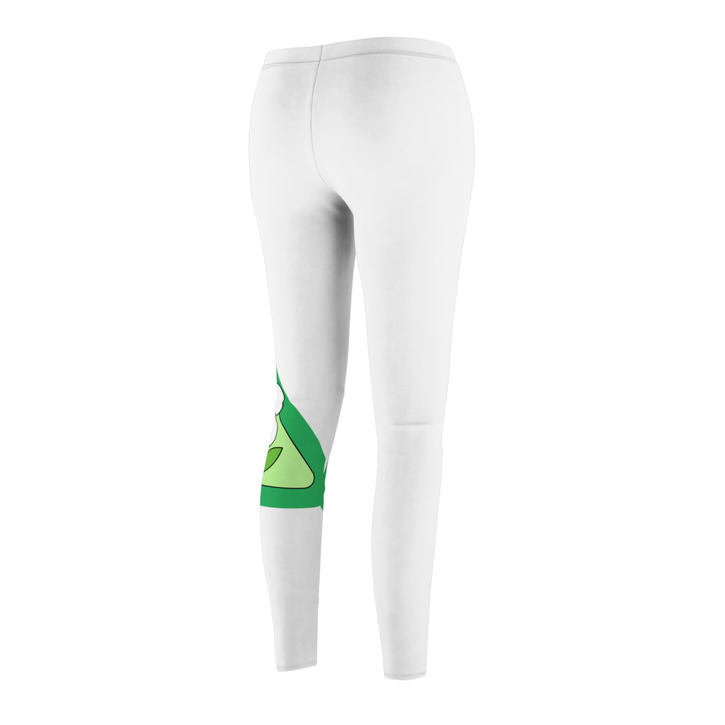 Floral Avocado Women's Leggings — Cute Green Fruit Print Casual Legging