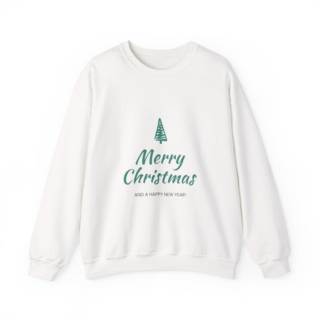 Christmas Crewneck Sweatshirt — "Merry Christmas" Minimal Tree Holiday Sweatshirt