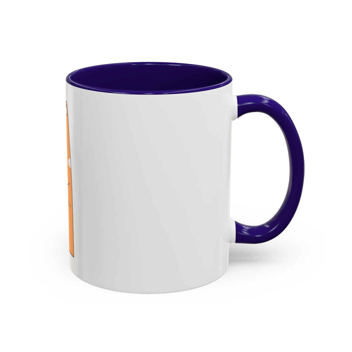 Orange Cat Coffee Mug (11oz/15oz) — Cute Cartoon Cat Holding Coffee, Funny Cat Lover Gift