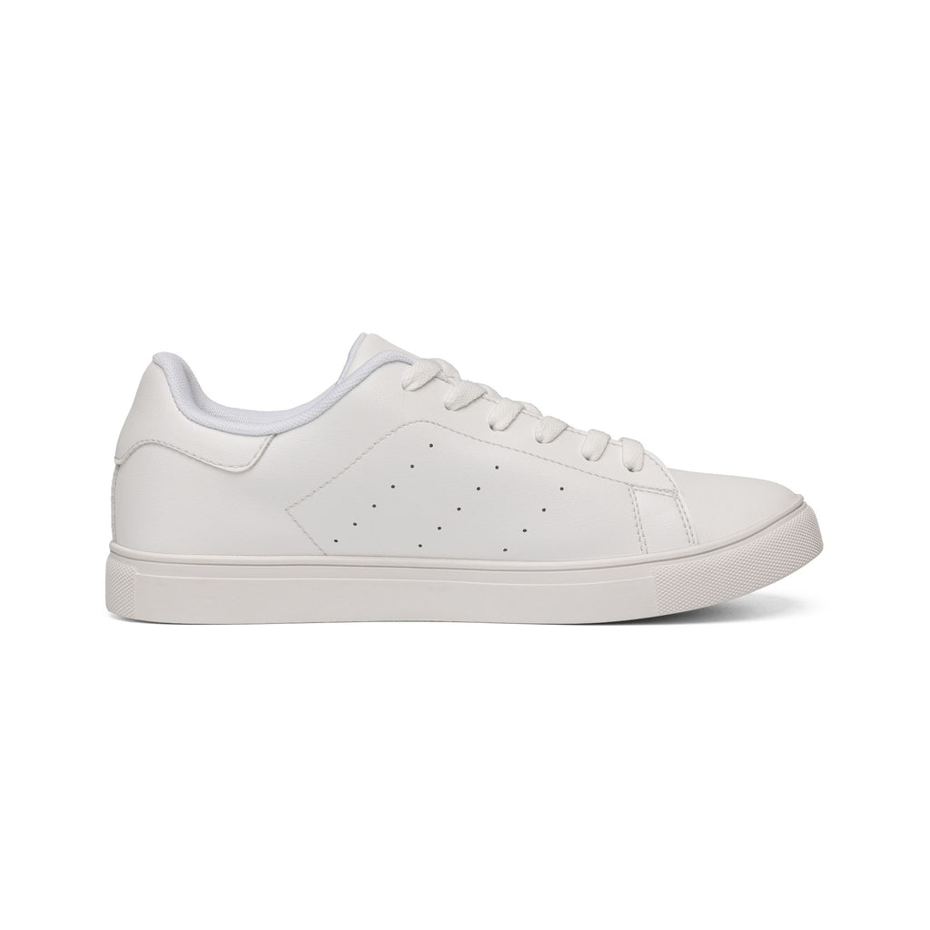 Leather Sneakers — Red Wine Glass Low-Top Casual Shoes