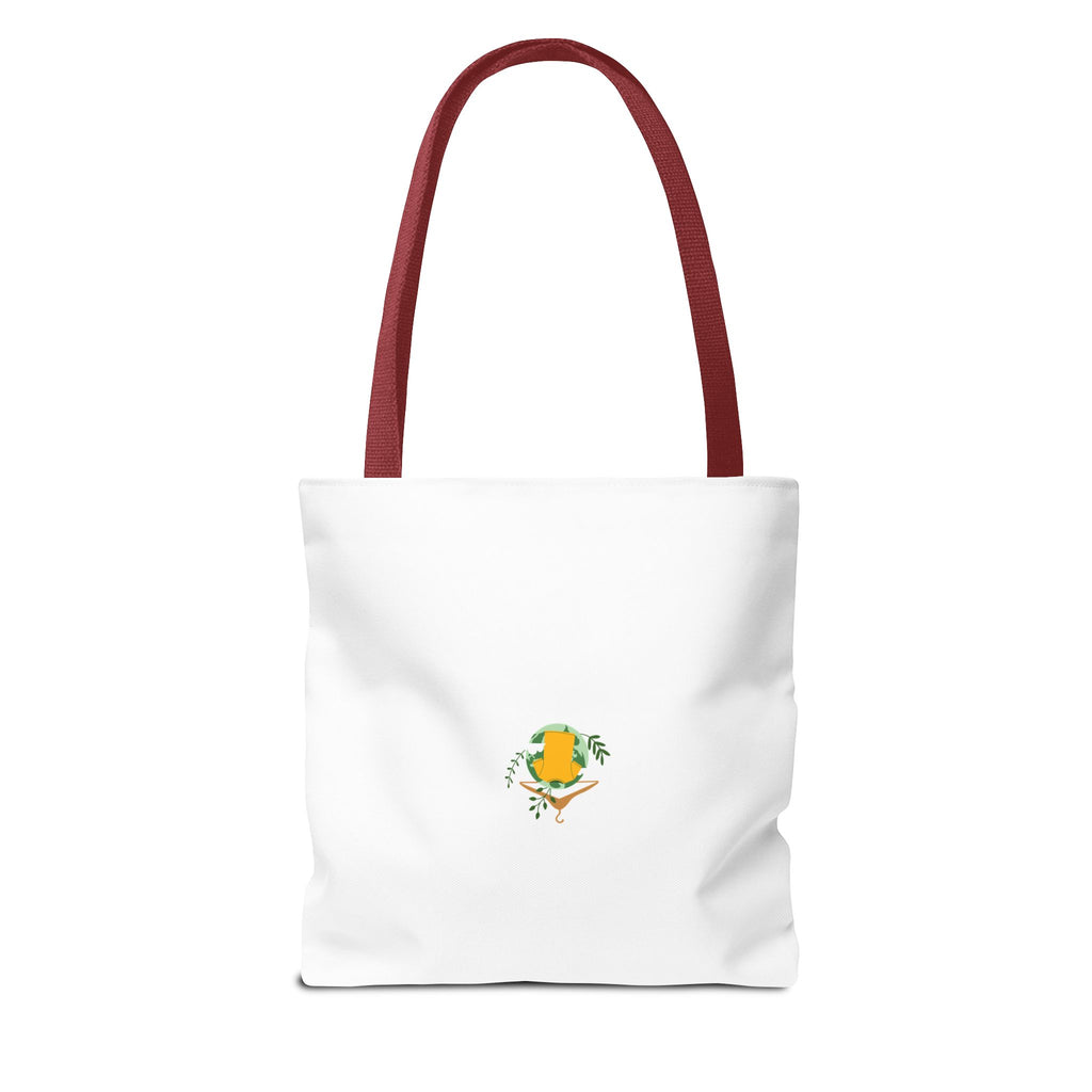 Customizable Text Tote Bag — Personalized All-Over Print Cotton Tote