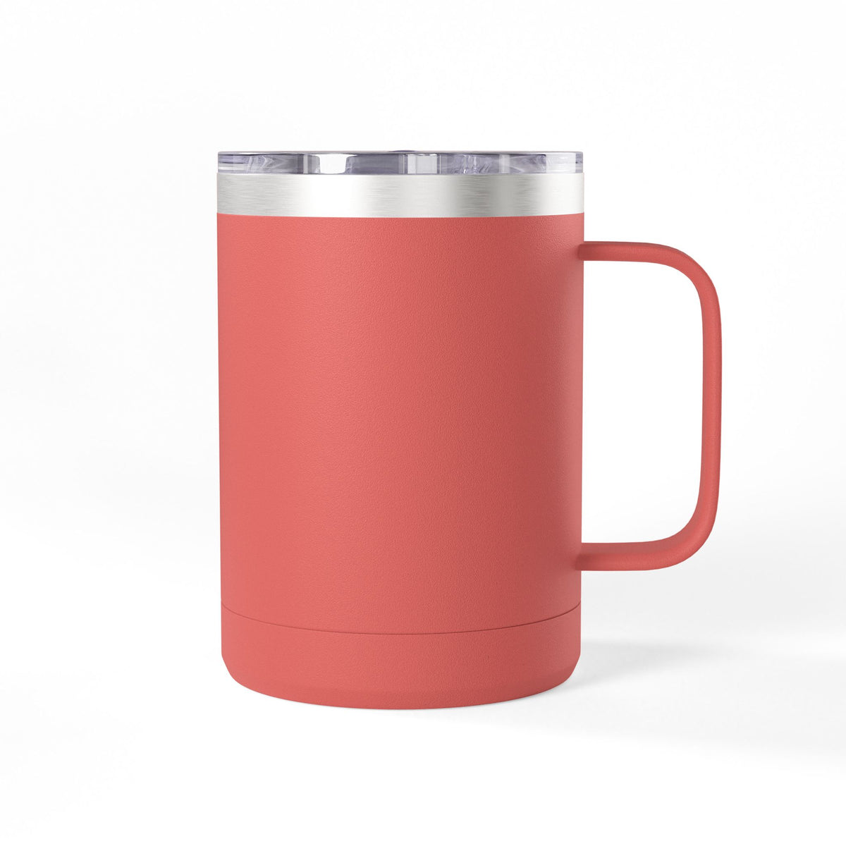 15oz Coffee Tumbler Mug — Minimal White Insulated Travel Cup