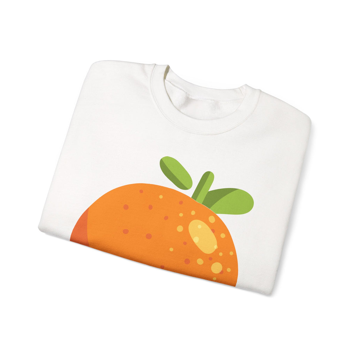 Orange Blossom Crewneck Sweatshirt — Playful Citrus & Floral Graphic