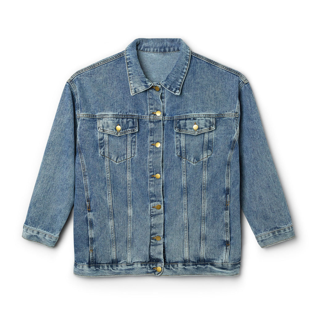 Denim Jacket — Patriotic LOVE Back Graphic Women's Jean Jacket