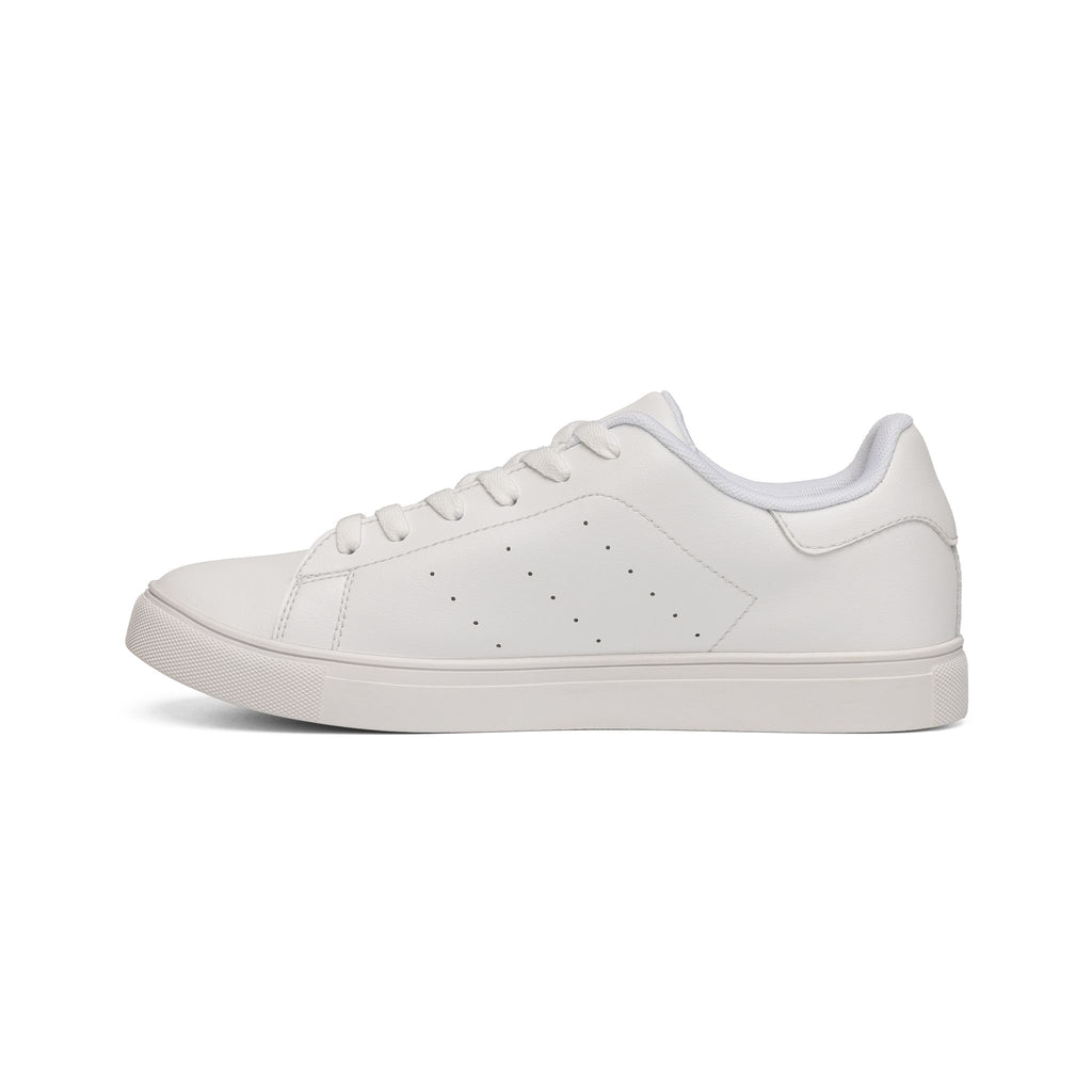 Leather Sneakers — Red Wine Glass Low-Top Casual Shoes