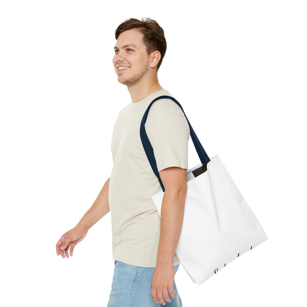 Customizable Text Tote Bag — Personalized All-Over Print Cotton Tote