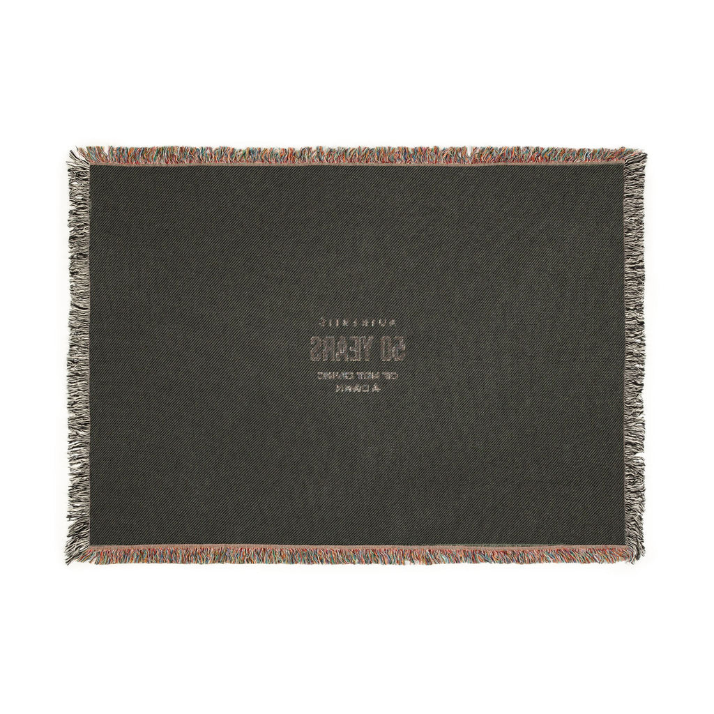 50 Years Anniversary Woven Blanket — Commemorative Fringe Throw (Kopi)
