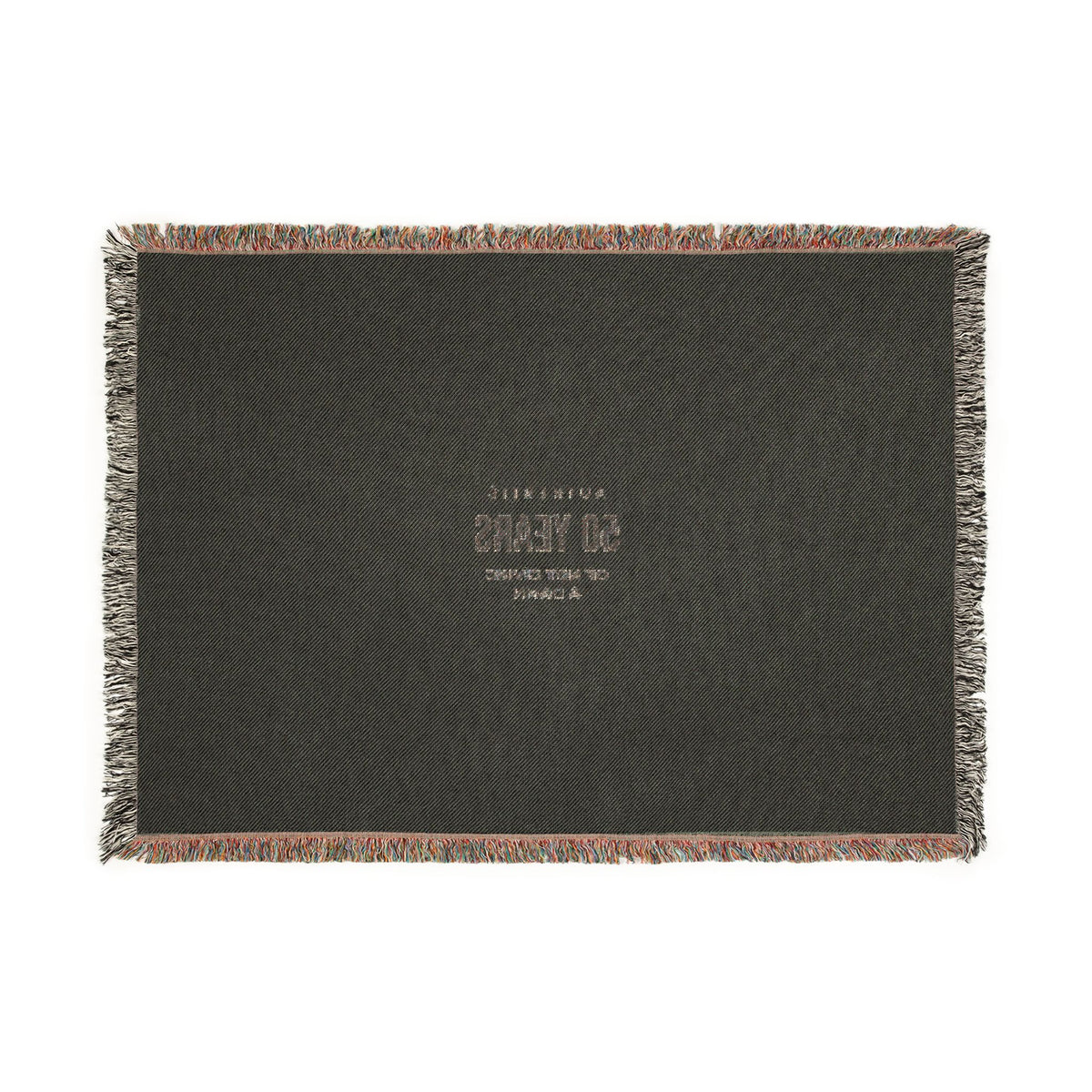 50 Years Anniversary Woven Blanket — Commemorative Fringe Throw (Kopi)