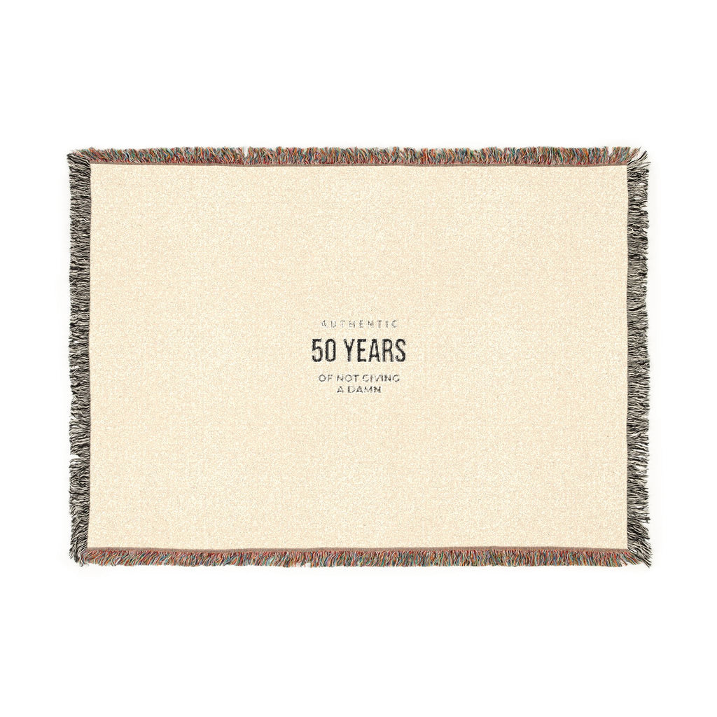 50 Years Anniversary Woven Blanket — Commemorative Fringe Throw (Kopi)