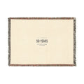 50 Years Anniversary Woven Blanket — Commemorative Fringe Throw (Kopi)