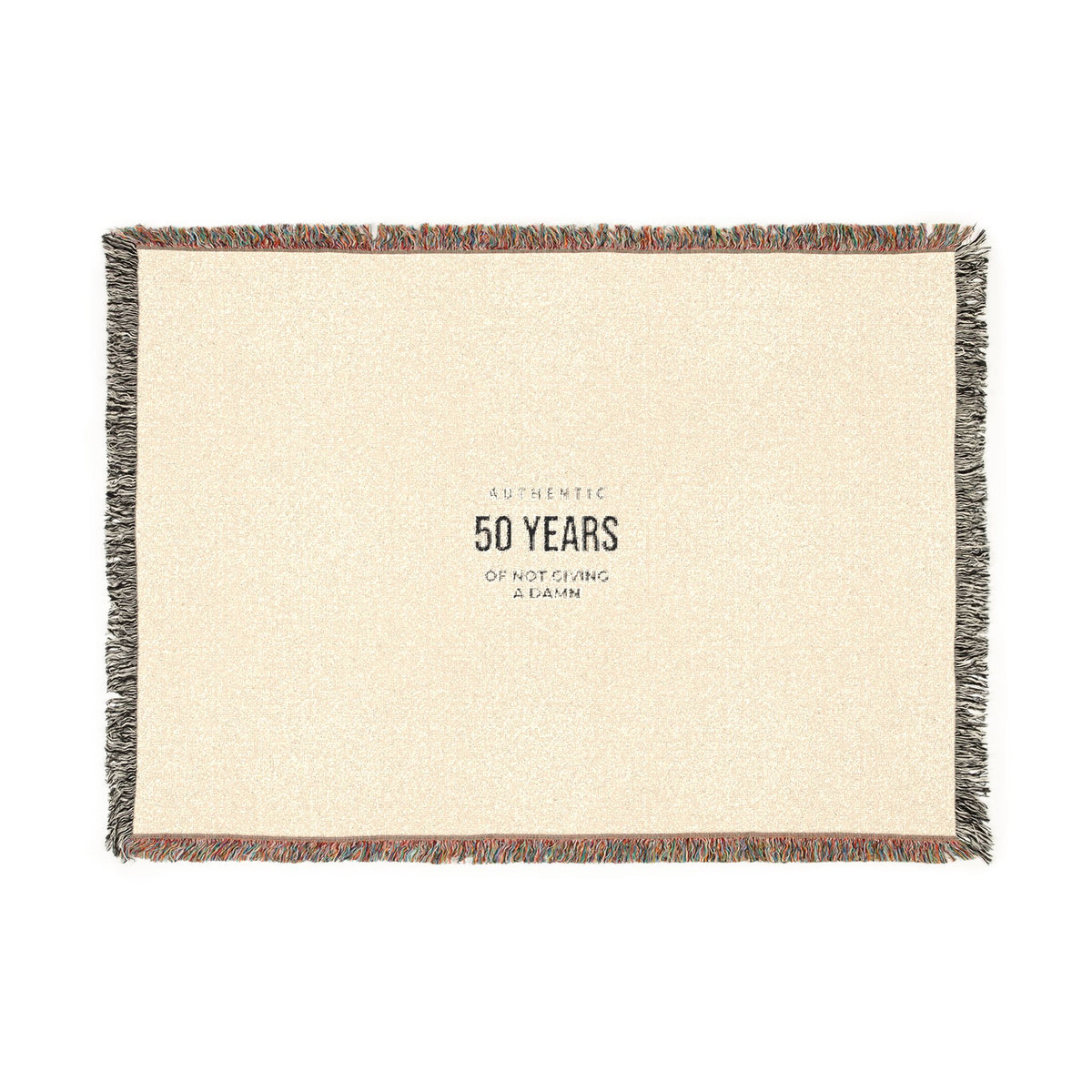 50 Years Anniversary Woven Blanket — Commemorative Fringe Throw (Kopi)