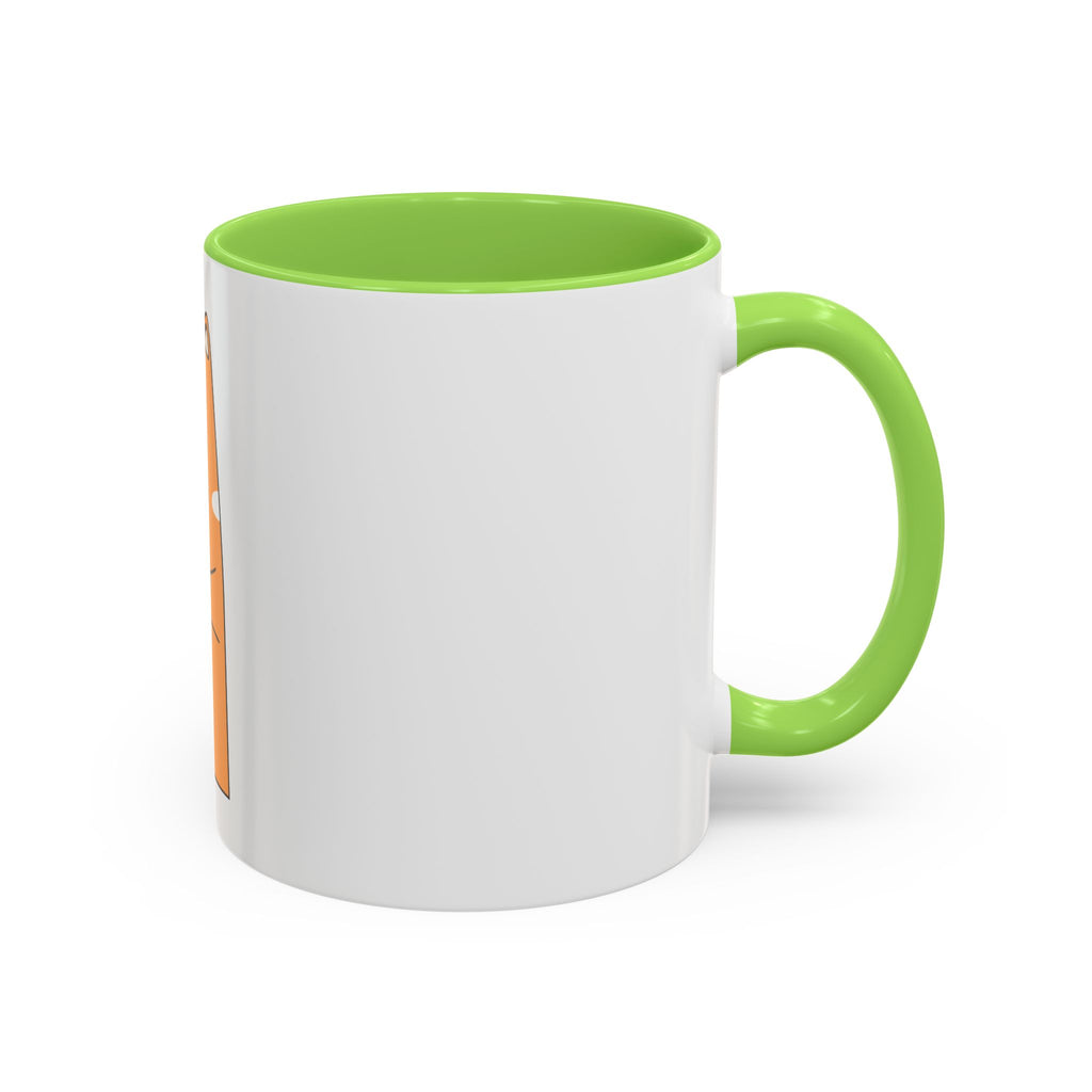Orange Cat Coffee Mug (11oz/15oz) — Cute Cartoon Cat Holding Coffee, Funny Cat Lover Gift
