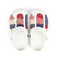 Kids Patriotic Foam Clogs — American Flag Popsicle Print