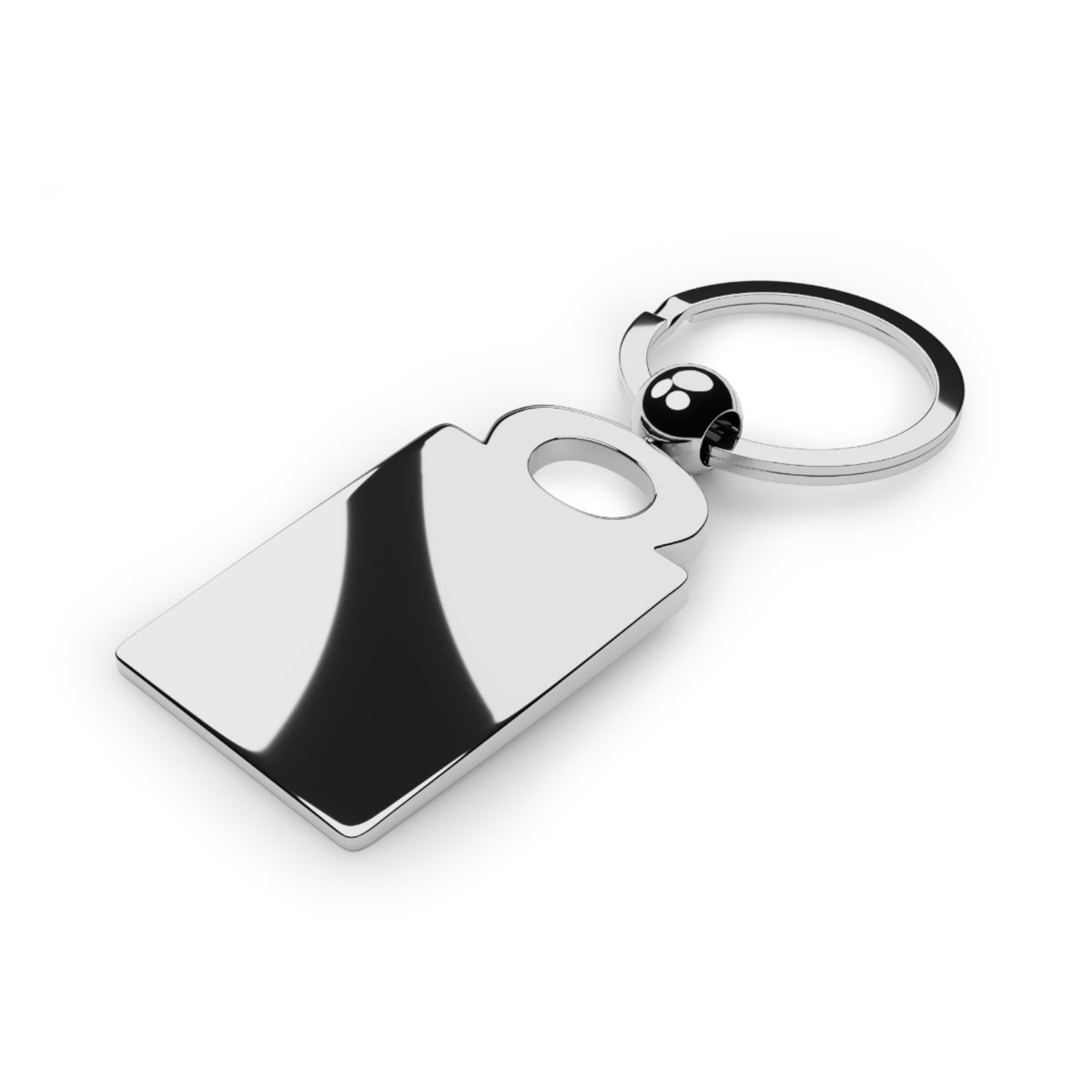 Rectangle Photo Keyring — Personalized Pet Silhouette Keychain with Heart