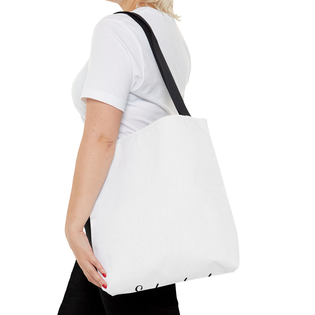Customizable Text Tote Bag — Personalized All-Over Print Cotton Tote