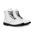 Fur-Lined Leather Boots — Women's Warm Winter Lace-Up Boots