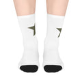 Olive Star Mid-Length Socks — Casual Everyday Crew Socks