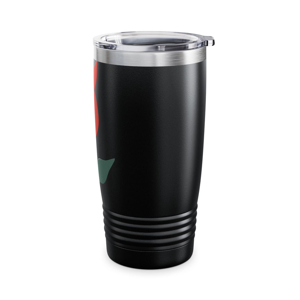 20oz Floral Tumbler — Minimal Red Tulip Travel Cup