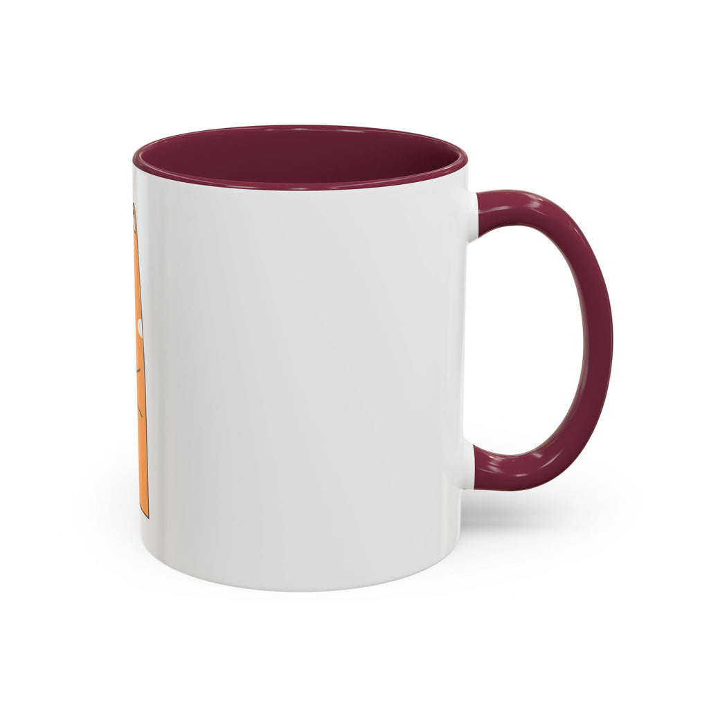 Orange Cat Coffee Mug (11oz/15oz) — Cute Cartoon Cat Holding Coffee, Funny Cat Lover Gift