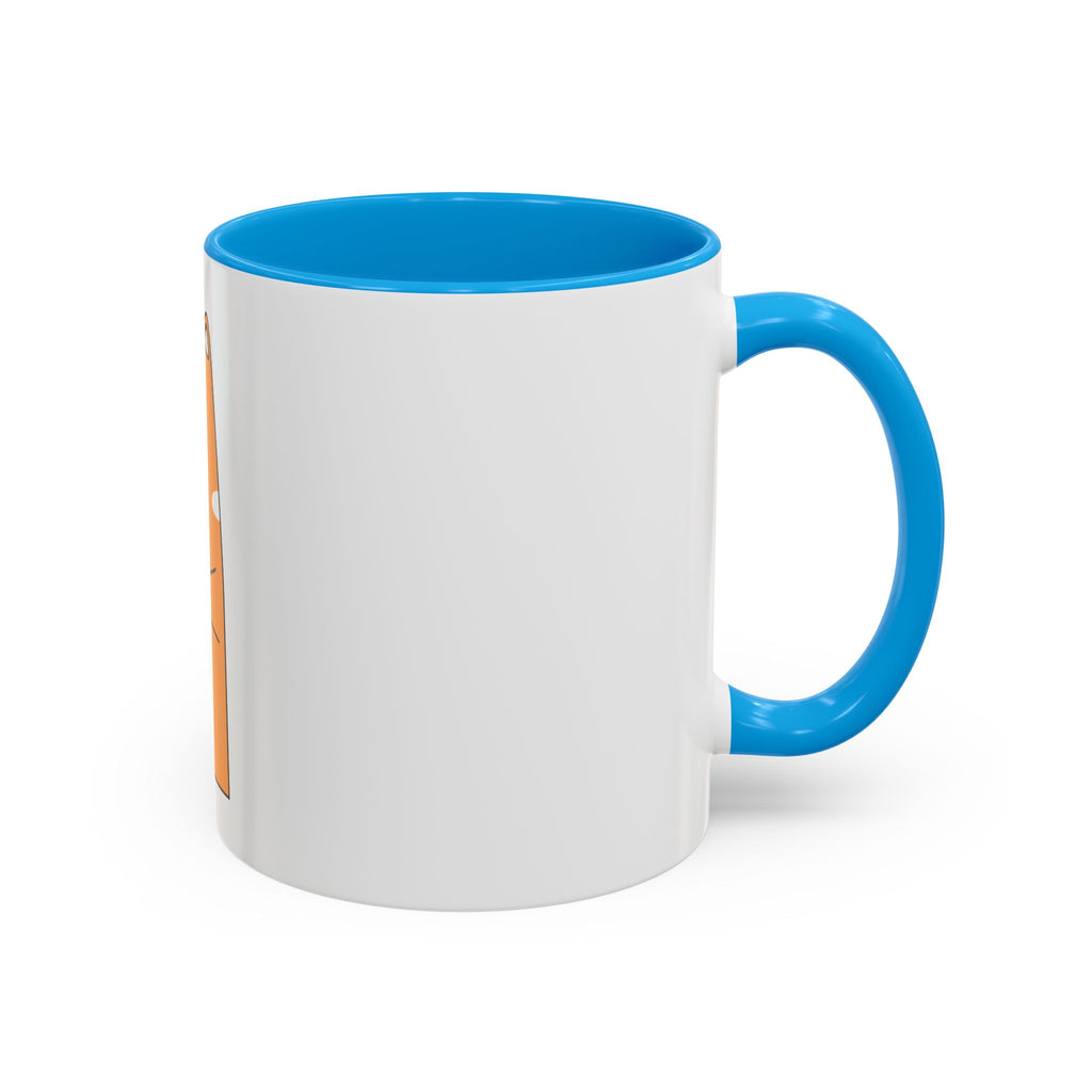 Orange Cat Coffee Mug (11oz/15oz) — Cute Cartoon Cat Holding Coffee, Funny Cat Lover Gift