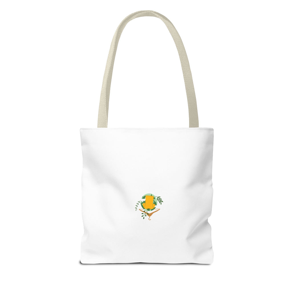 Customizable Text Tote Bag — Personalized All-Over Print Cotton Tote