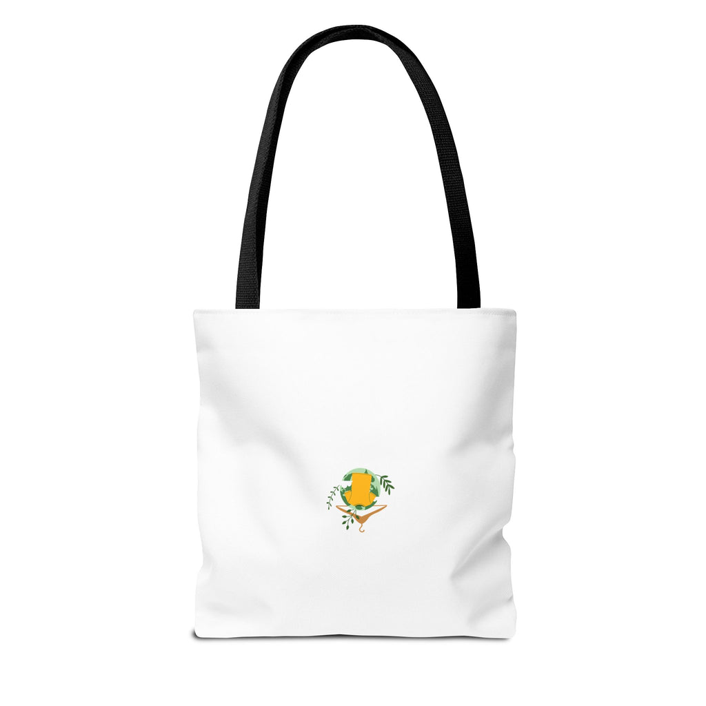Customizable Text Tote Bag — Personalized All-Over Print Cotton Tote