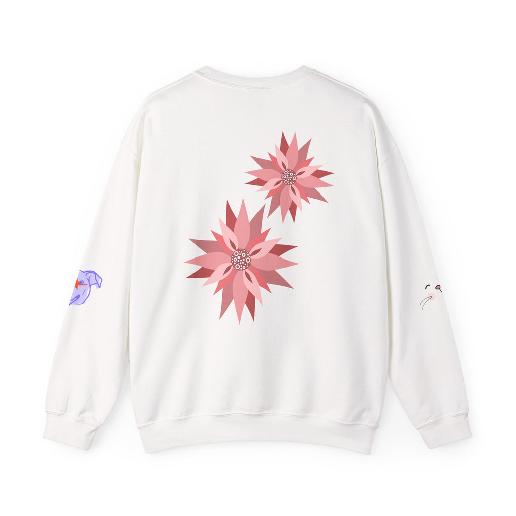 Orange Blossom Crewneck Sweatshirt — Playful Citrus & Floral Graphic