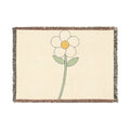 Daisy Woven Blanket — Cozy Floral Throw for Living Room & Nursery