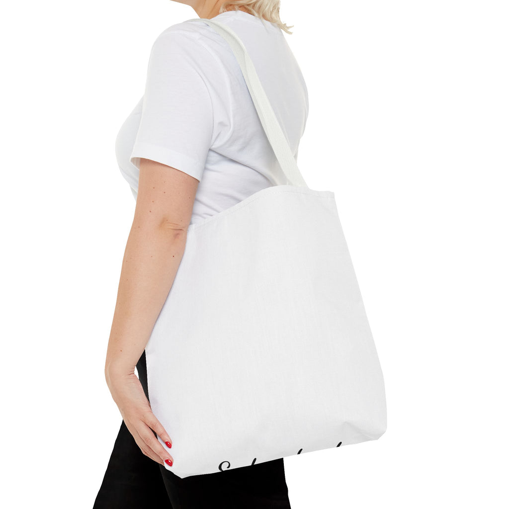 Customizable Text Tote Bag — Personalized All-Over Print Cotton Tote