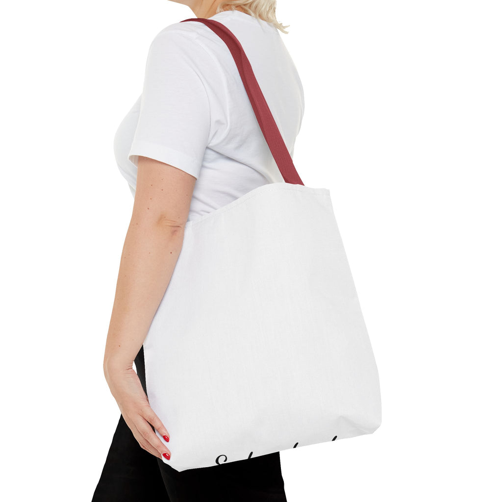 Customizable Text Tote Bag — Personalized All-Over Print Cotton Tote