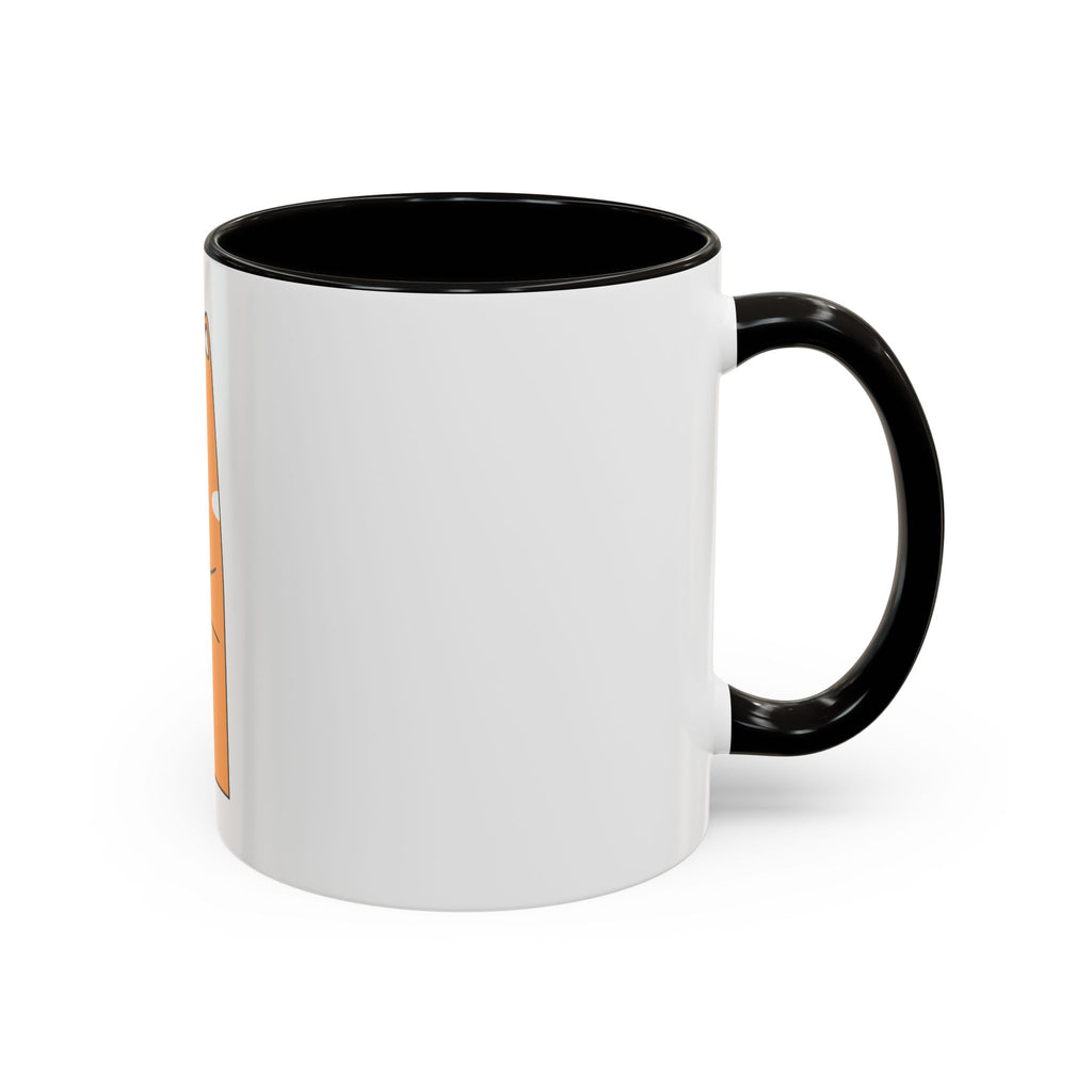 Orange Cat Coffee Mug (11oz/15oz) — Cute Cartoon Cat Holding Coffee, Funny Cat Lover Gift