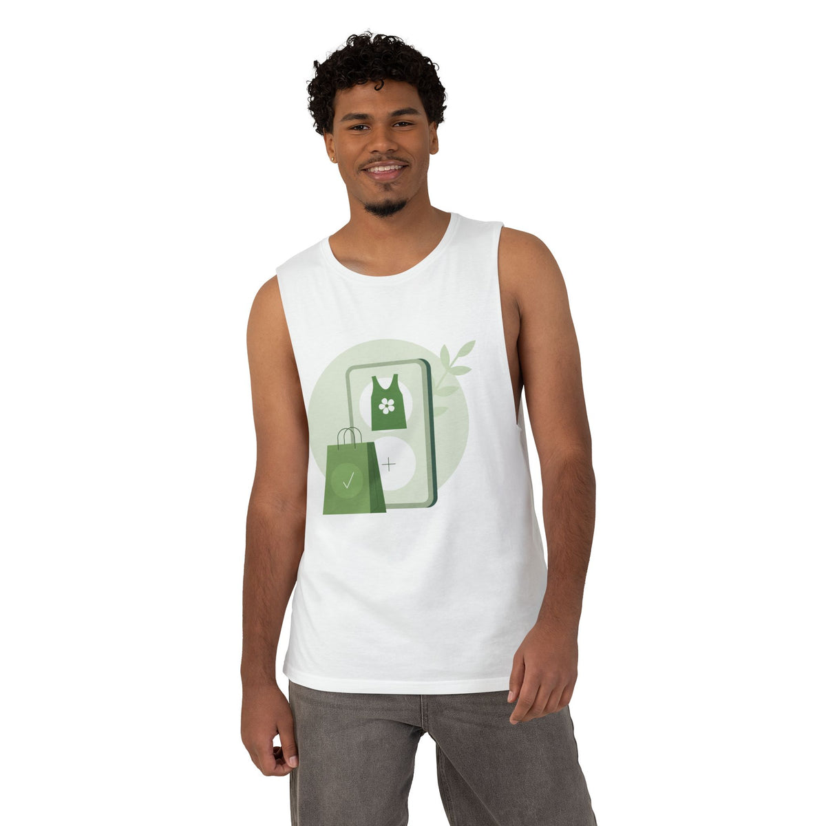 Barnard Tank Top — Green Eco Shopping Graphic