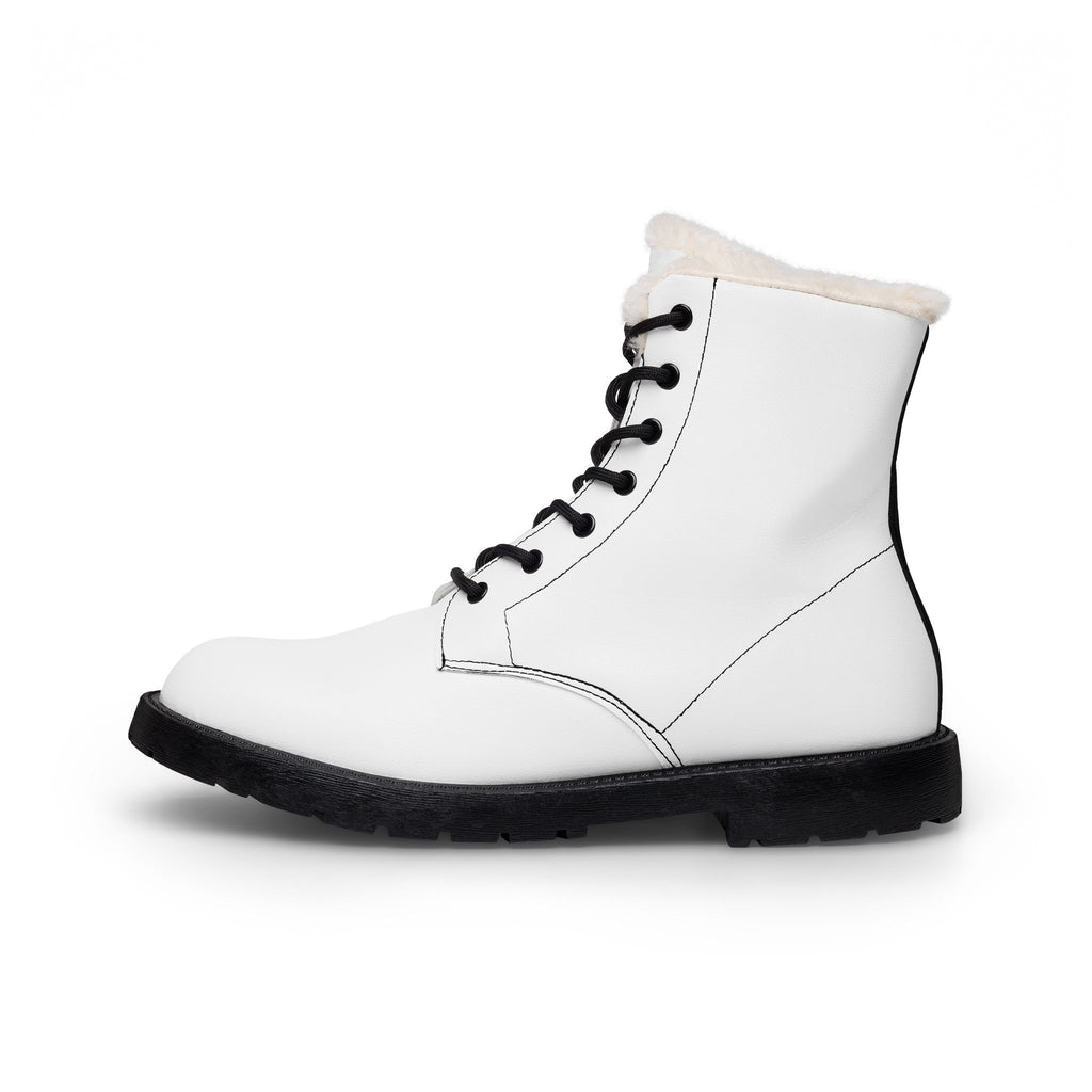 Fur-Lined Leather Boots — Women's Warm Winter Lace-Up Boots