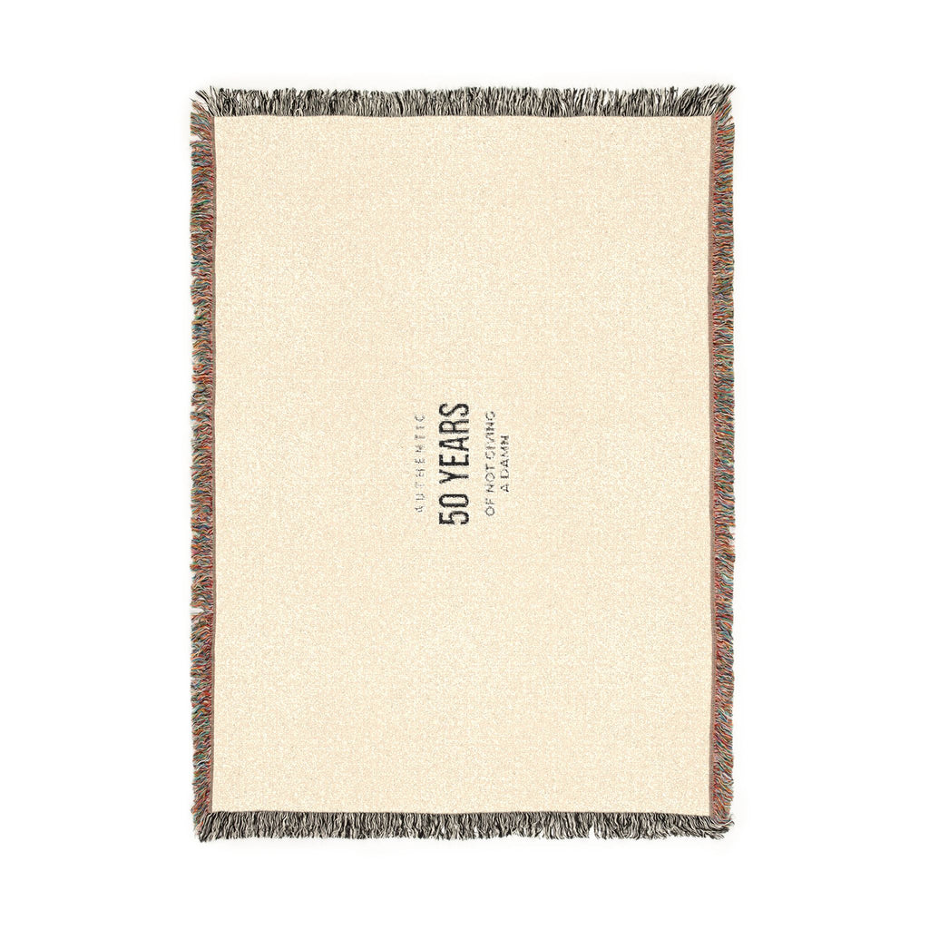 50 Years Anniversary Woven Blanket — Commemorative Fringe Throw (Kopi)