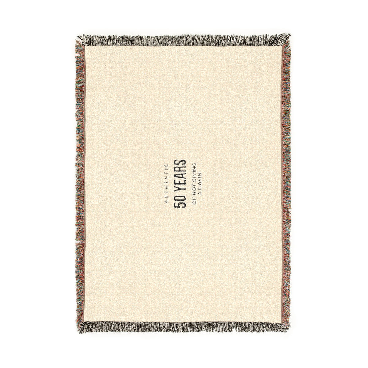 50 Years Anniversary Woven Blanket — Commemorative Fringe Throw (Kopi)