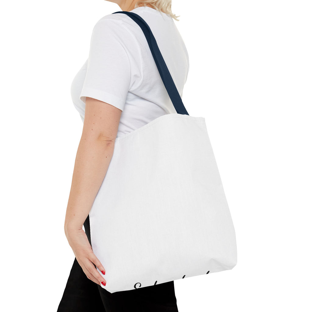 Customizable Text Tote Bag — Personalized All-Over Print Cotton Tote
