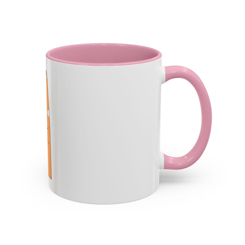 Orange Cat Coffee Mug (11oz/15oz) — Cute Cartoon Cat Holding Coffee, Funny Cat Lover Gift