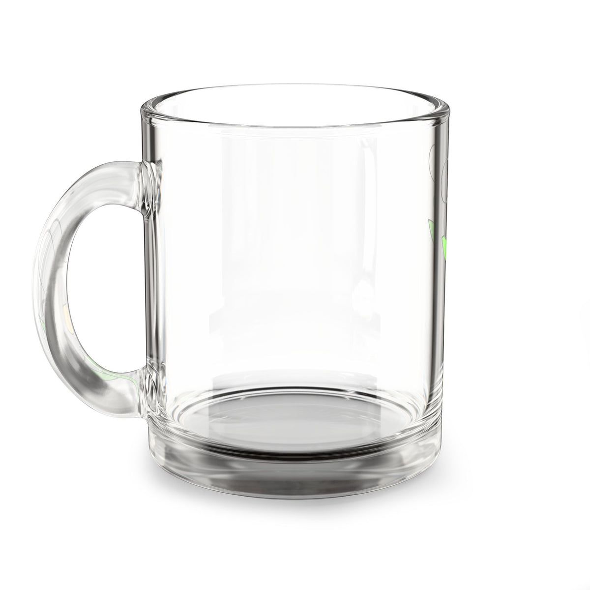 10oz Glass Mug — Cute Daisy Floral Coffee Cup