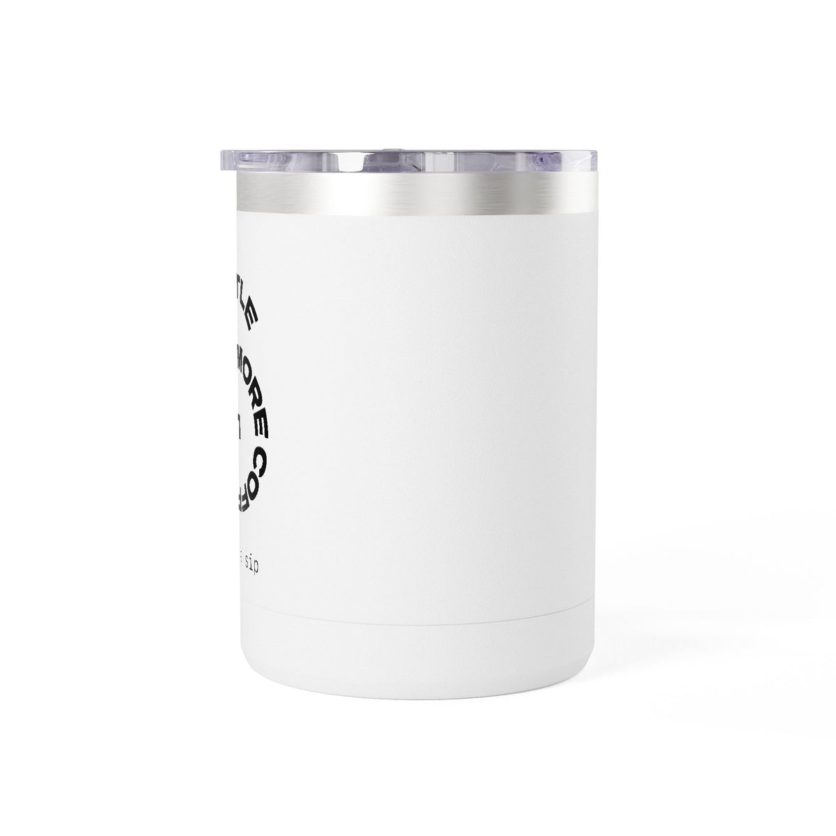 15oz Coffee Tumbler Mug — Minimal White Insulated Travel Cup