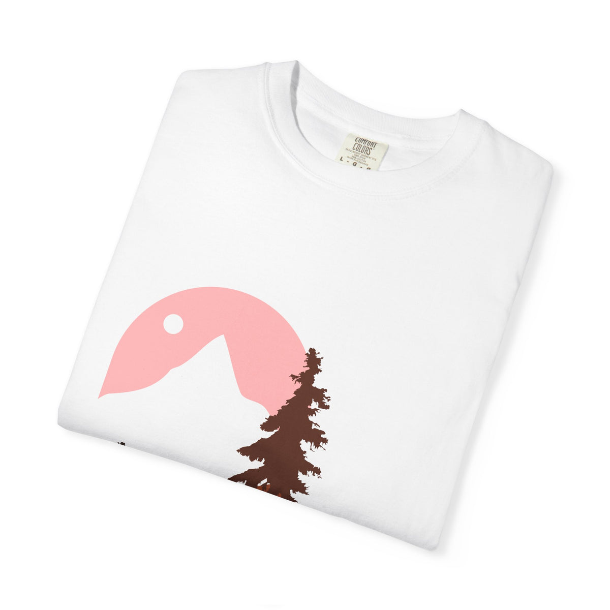 Mountain Sunset T-Shirt — Minimal Retro Nature Graphic