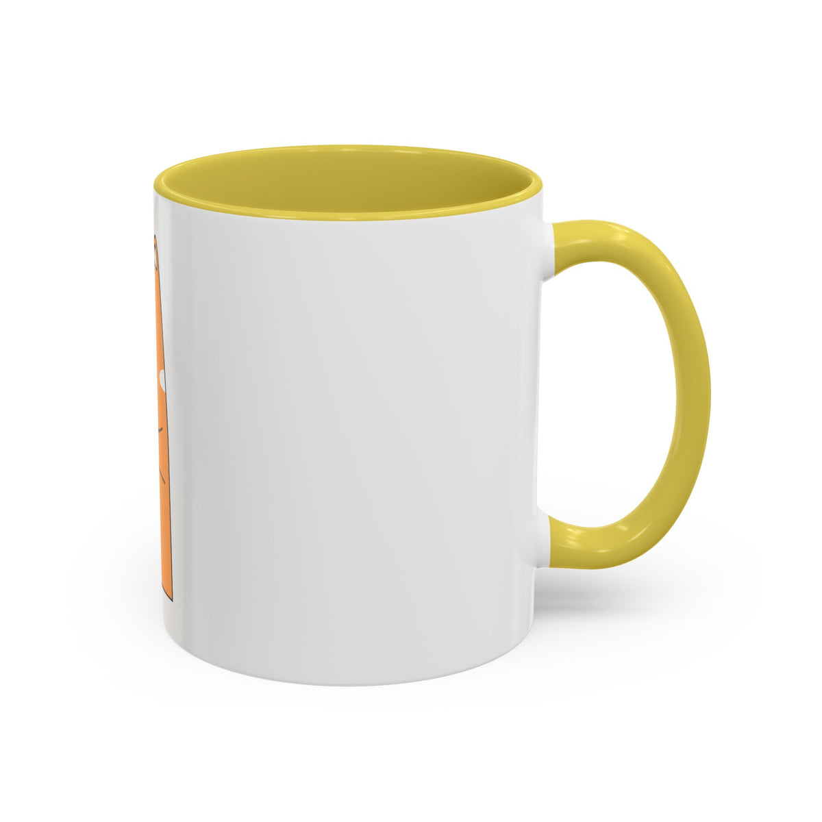 Orange Cat Coffee Mug (11oz/15oz) — Cute Cartoon Cat Holding Coffee, Funny Cat Lover Gift