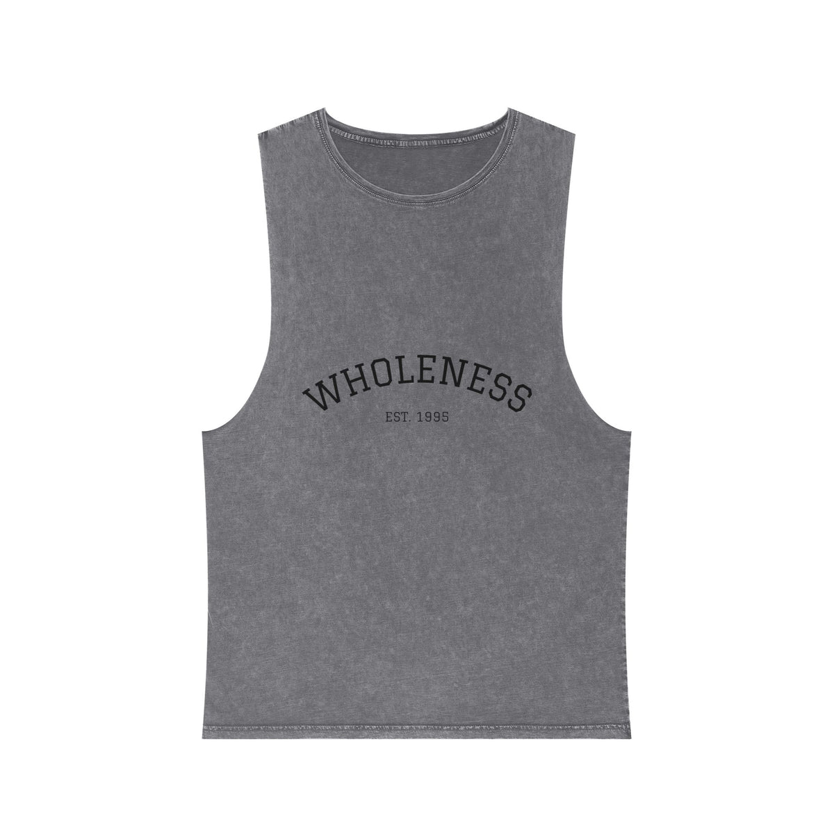 Wholeness Stonewash Tank Top — Vintage Minimalist Wellness Muscle Tee