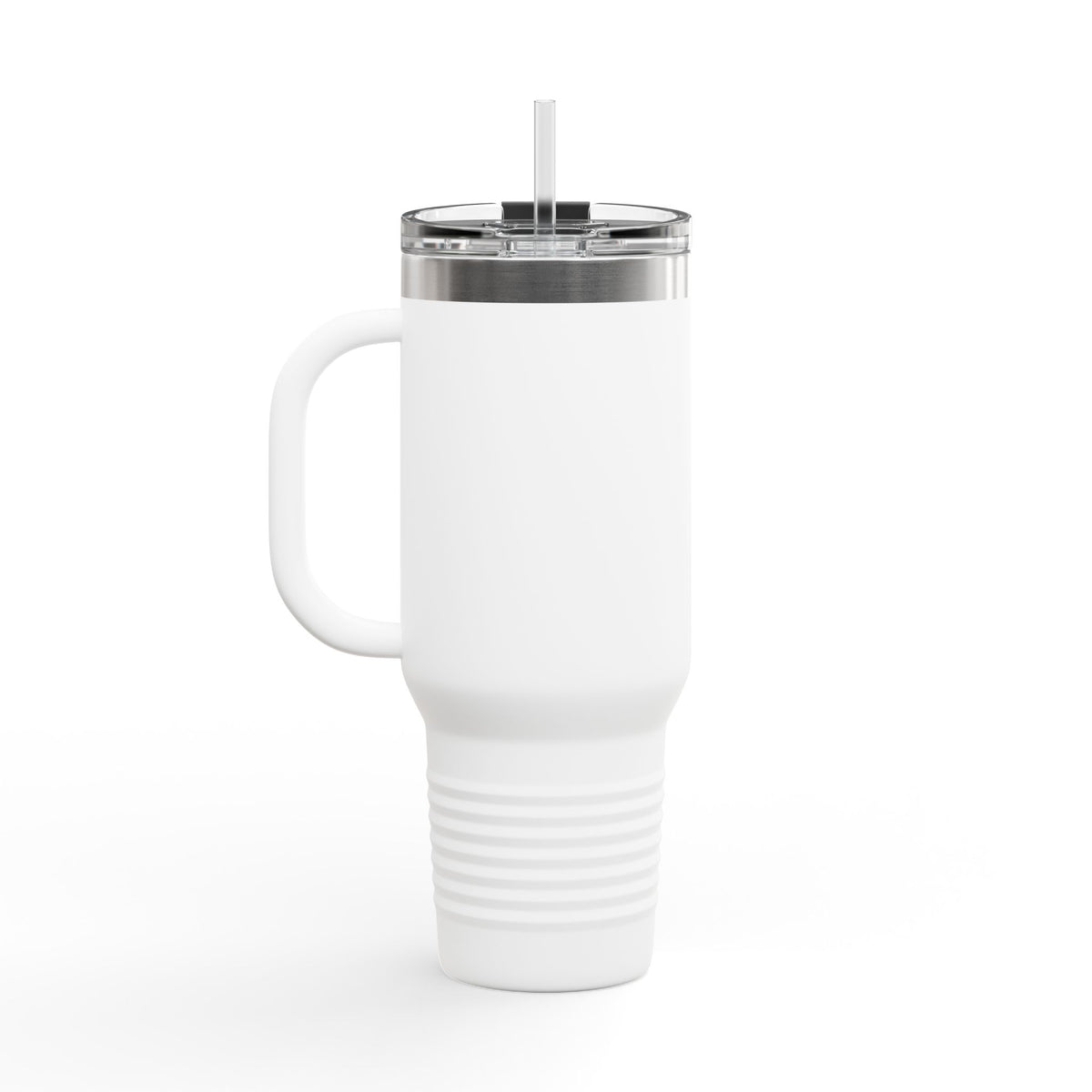 40oz Insulated Travel Mug — 'Seasons Greetings' Holiday Tumbler with Handle & Straw
