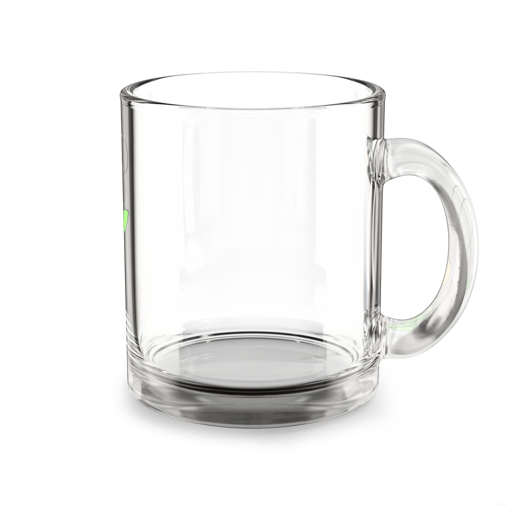 10oz Glass Mug — Cute Daisy Floral Coffee Cup
